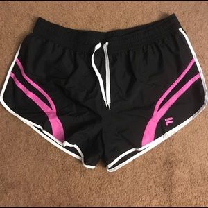 Purple Stripe Fila Athletic Shorts